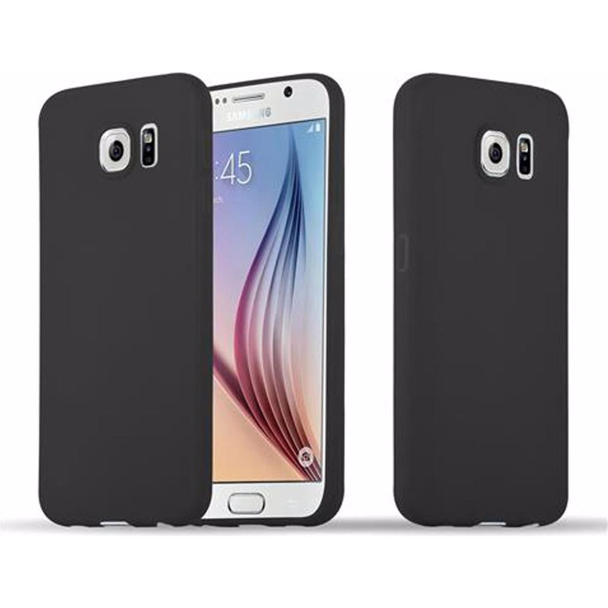 Cadorabo TPU Candy Cover (Samsung Galaxy S6), Smartphone Hülle, Schwarz