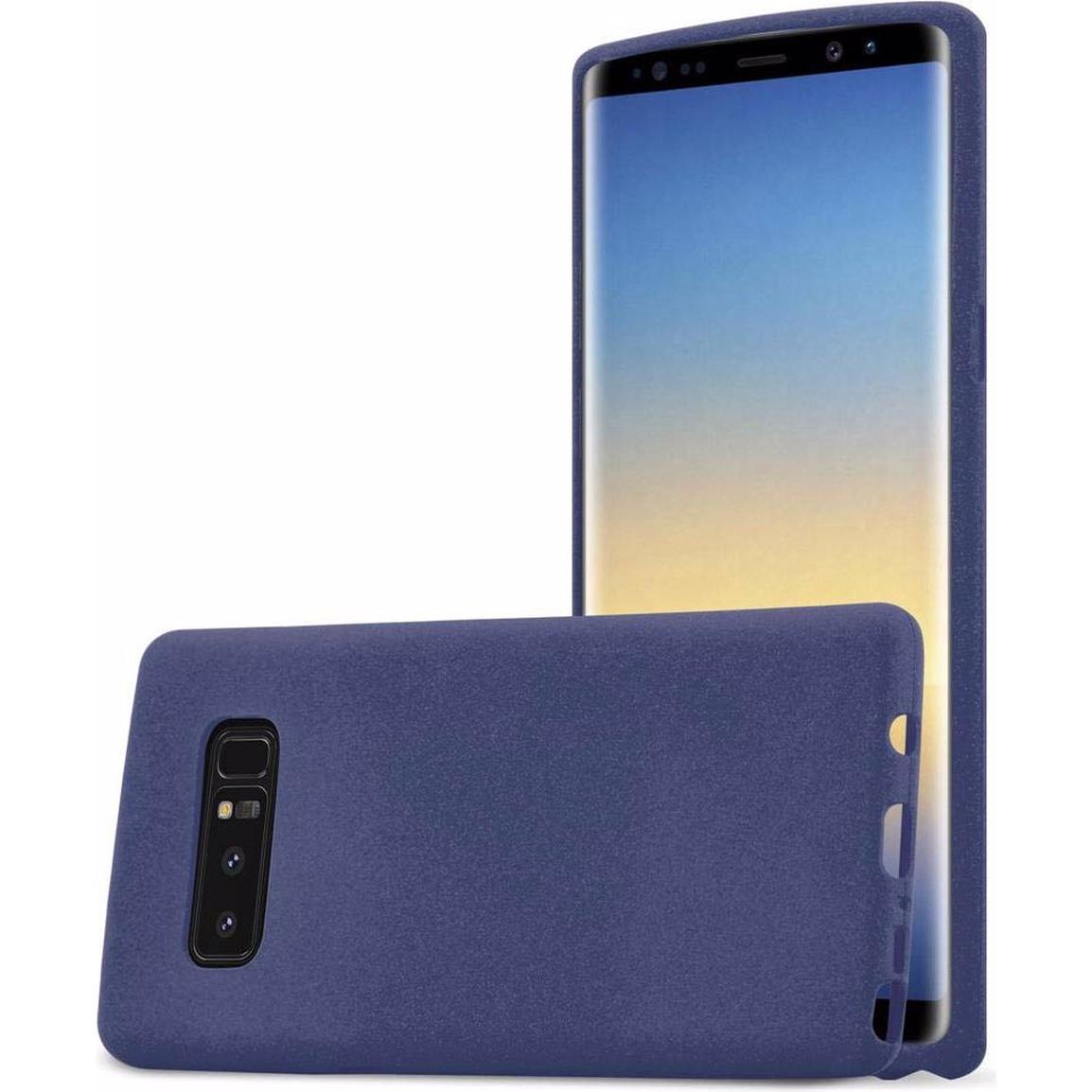 Cadorabo TPU Frosted Cover (Samsung Galaxy Note 8), Smartphone Hülle, Blau