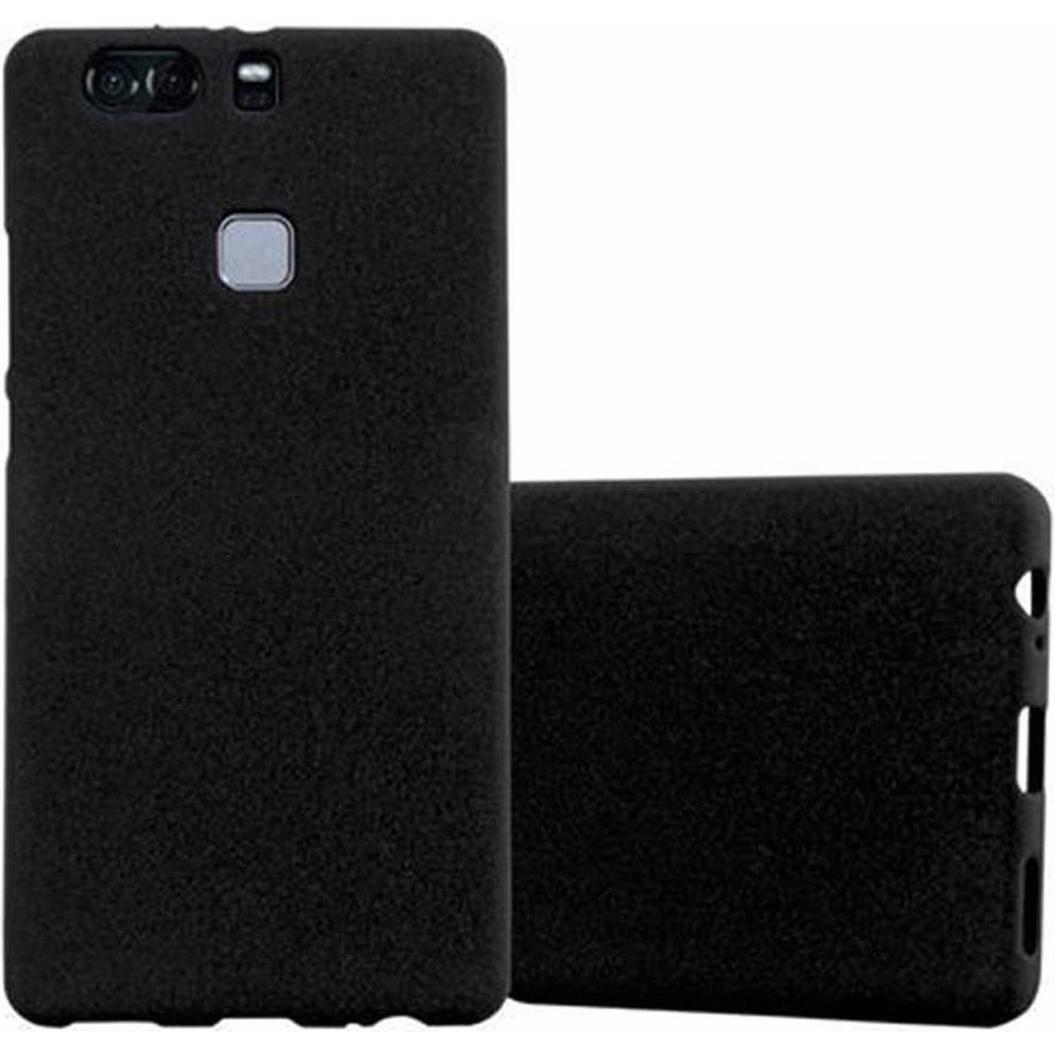 Cadorabo TPU Frosted Cover (Huawei P9 Plus), Smartphone Hülle, Schwarz