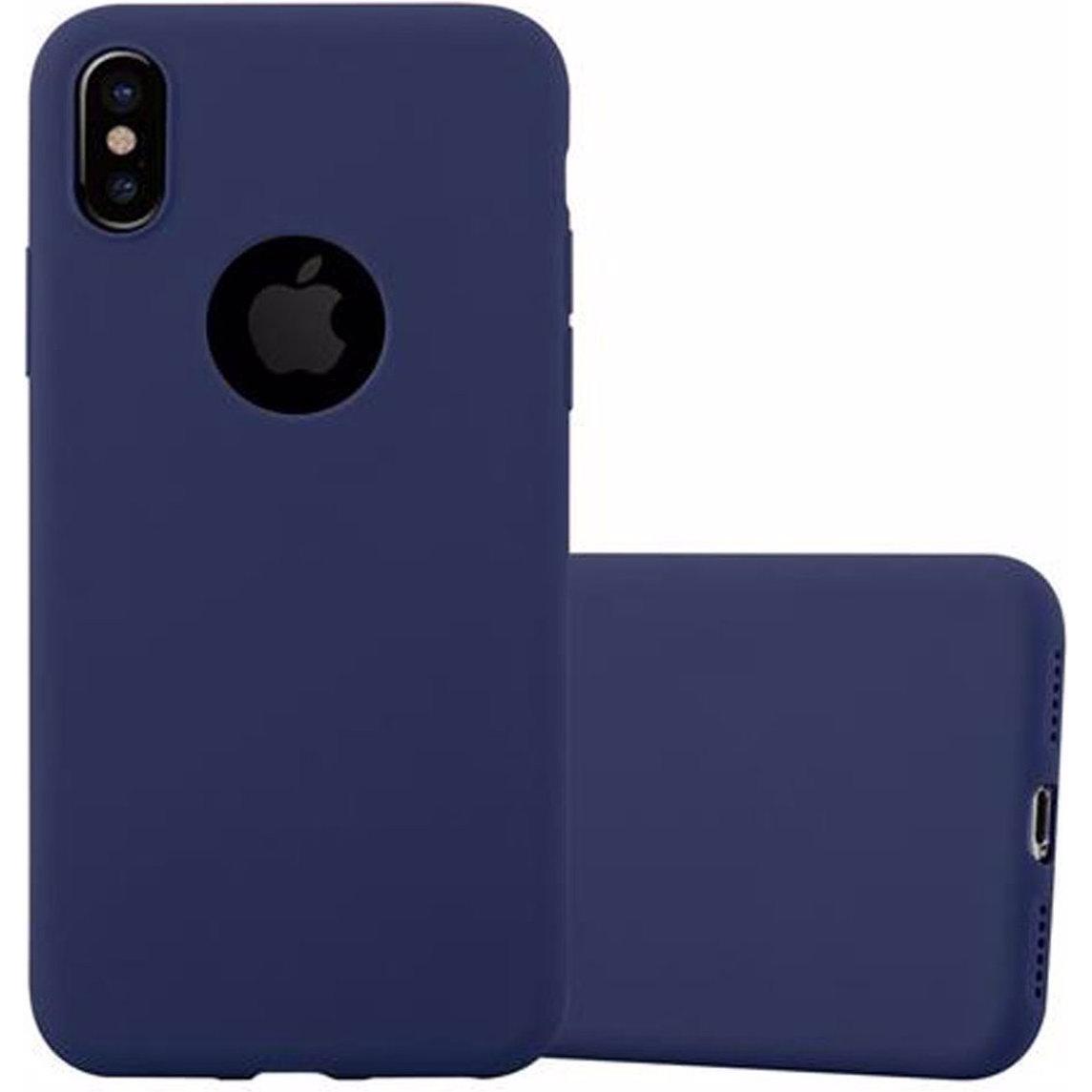Cadorabo TPU Candy Cover (Apple iPhone X), Smartphone Hülle, Blau