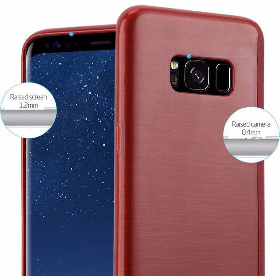 Thumbnail - Cadorabo TPU Brushed Cover (Samsung Galaxy S8+), Smartphone Hülle, Rot