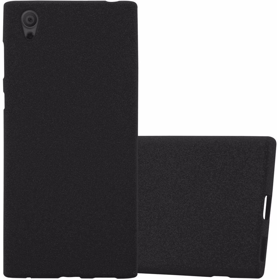 Cadorabo TPU Frosted Cover (Sony Xperia L1), Smartphone Hülle, Schwarz