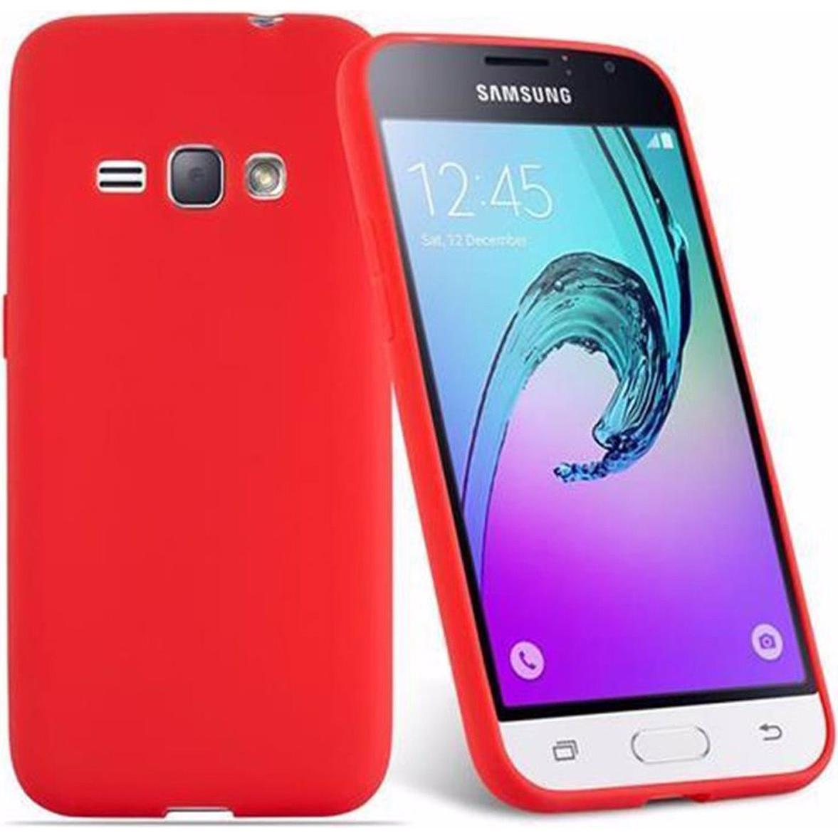 Thumbnail - Cadorabo TPU Candy Cover (Samsung Galaxy J1 (2016)), Smartphone Hülle, Rot