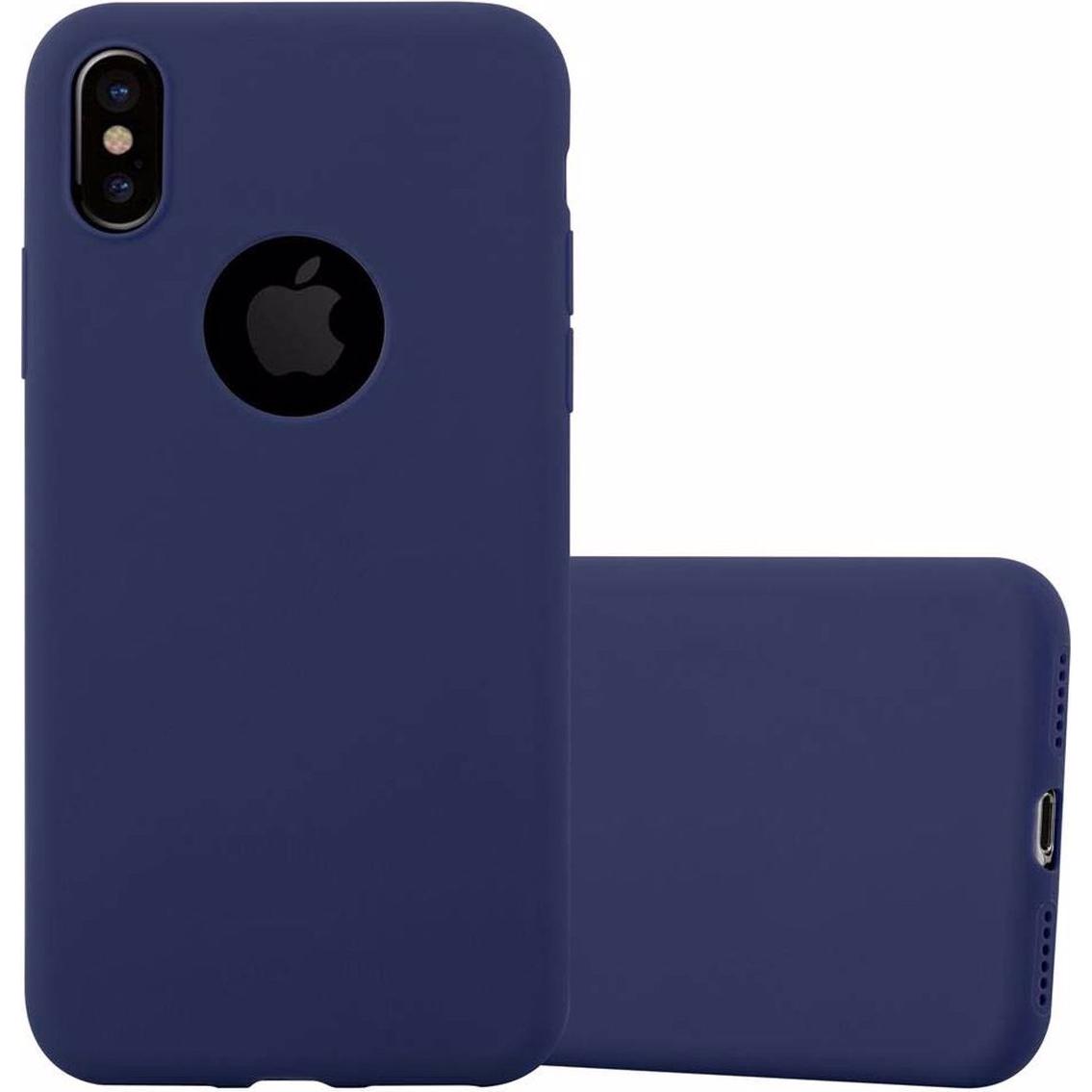Cadorabo TPU Candy Cover (Apple iPhone XS Max), Smartphone Hülle, Blau
