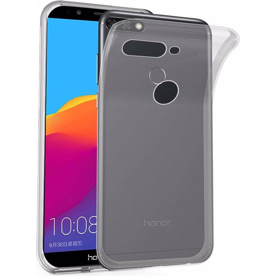 Cadorabo TPU Ultra Slim AIR Cover (Huawei Y7 (2018)), Smartphone Hülle, Transparent