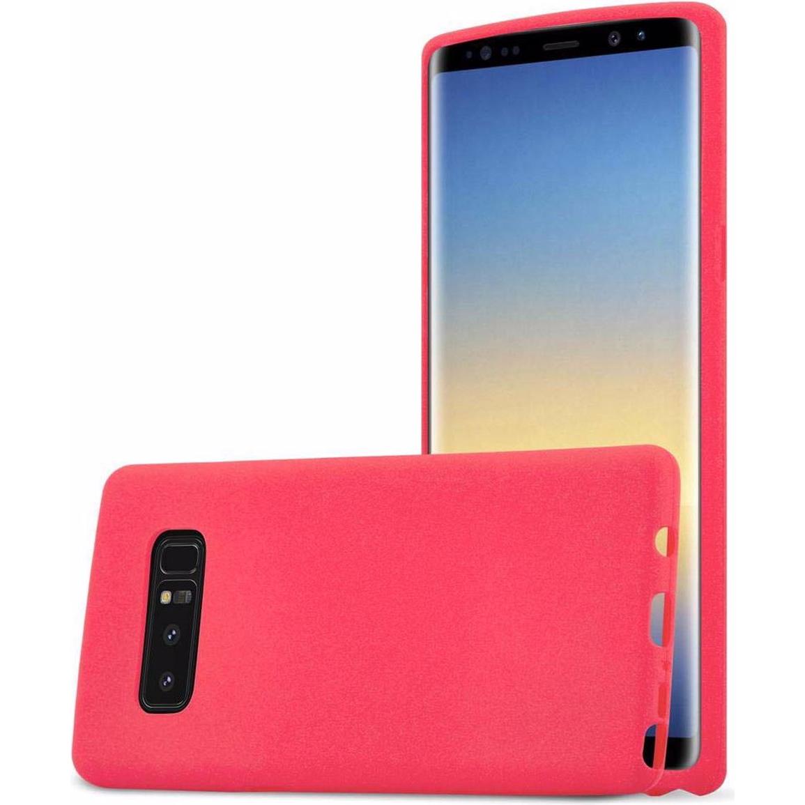 Cadorabo TPU Frosted Cover (Samsung Galaxy Note 8), Smartphone Hülle, Rot