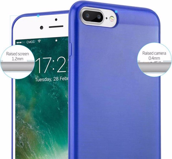 Image du produit Cadorabo Couverture TPU brossé (Apple iPhone 7s Plus, Apple iPhone 7 Plus, Apple iPhone 8 Plus)