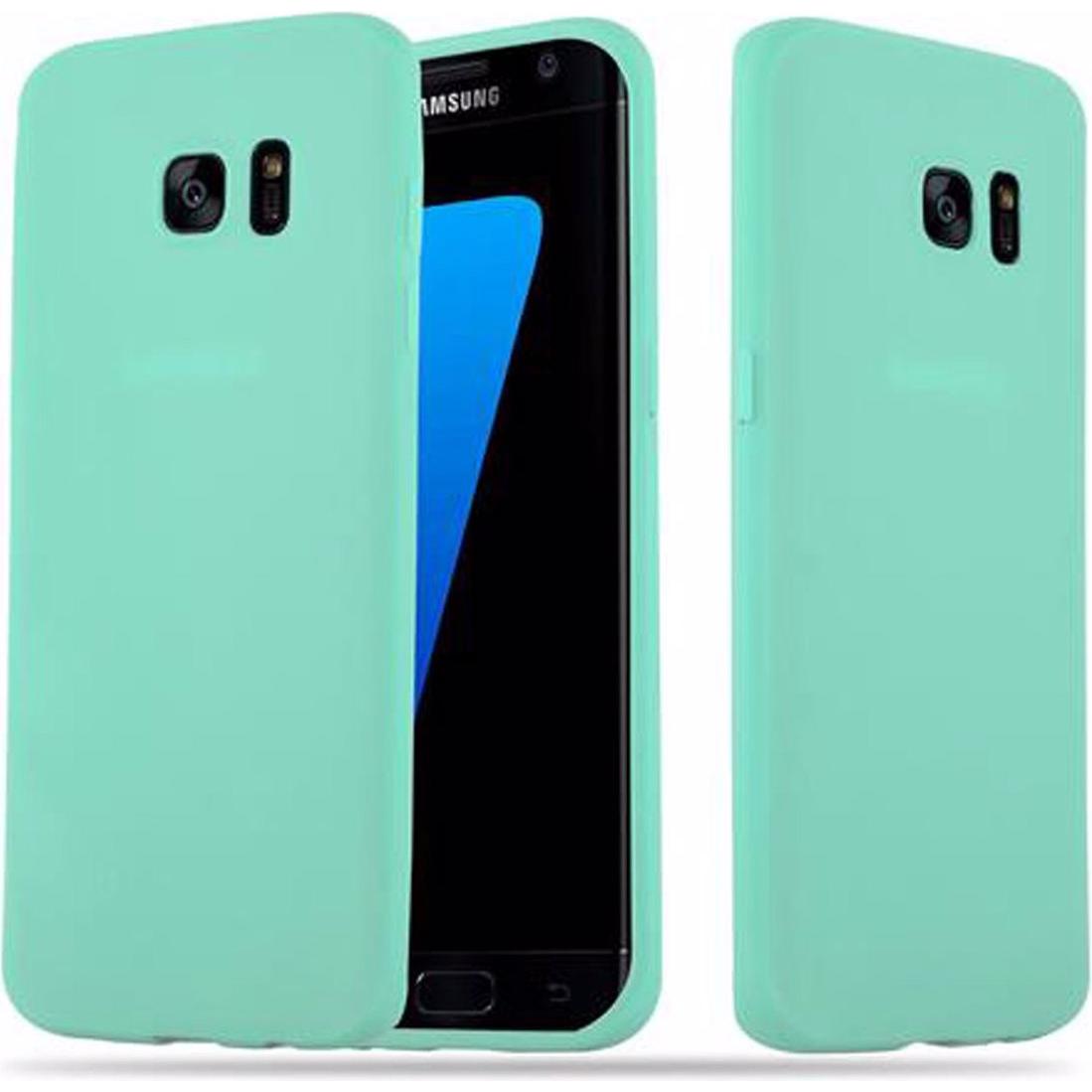 Cadorabo TPU Candy Cover (Samsung Galaxy S7 Edge), Smartphone Hülle, Blau