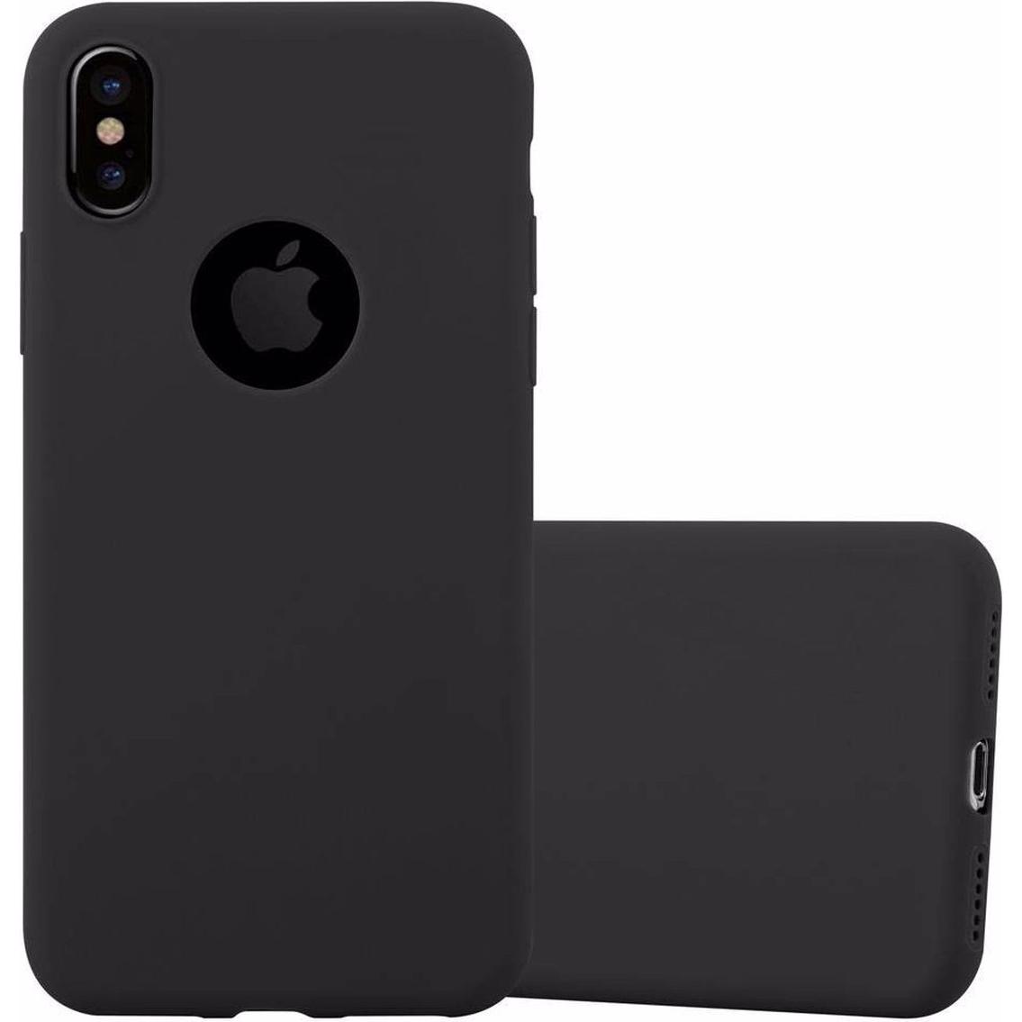 Cadorabo TPU Candy Cover (Apple iPhone XS Max), Smartphone Hülle, Schwarz