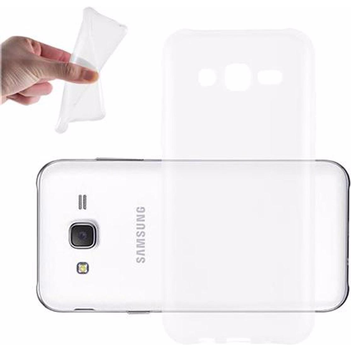 Cadorabo TPU Ultra Slim AIR Cover (Samsung Galaxy J3), Smartphone Hülle, Transparent