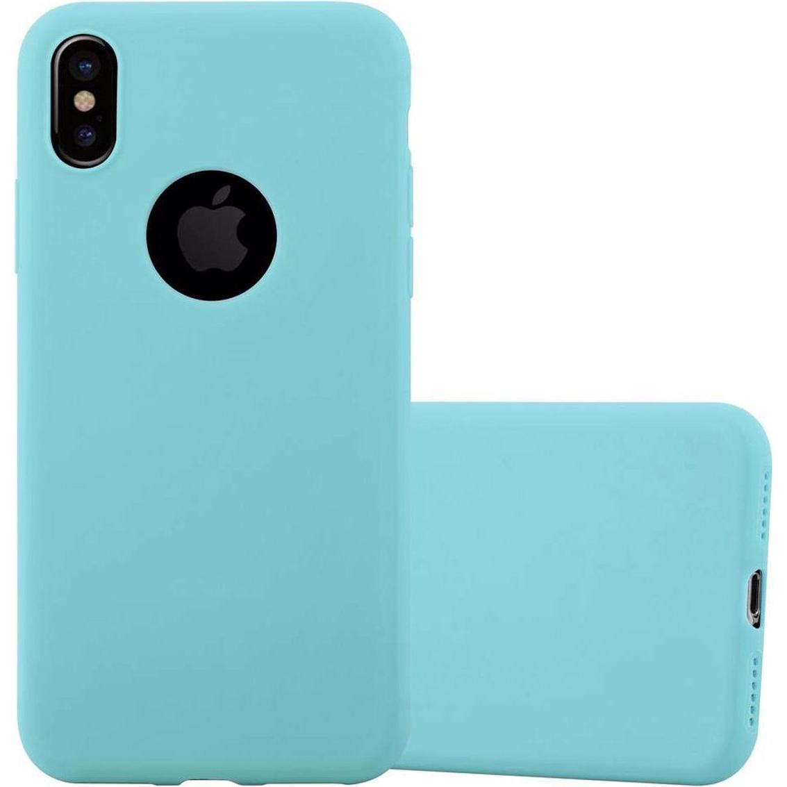 Cadorabo TPU Candy Cover (Apple iPhone XS Max), Smartphone Hülle, Blau