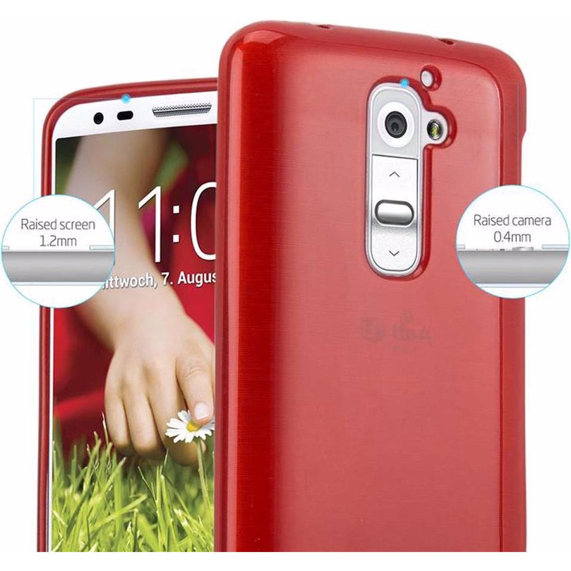 Thumbnail - Cadorabo TPU Brushed Cover (LG G2), Smartphone Hülle, Rot