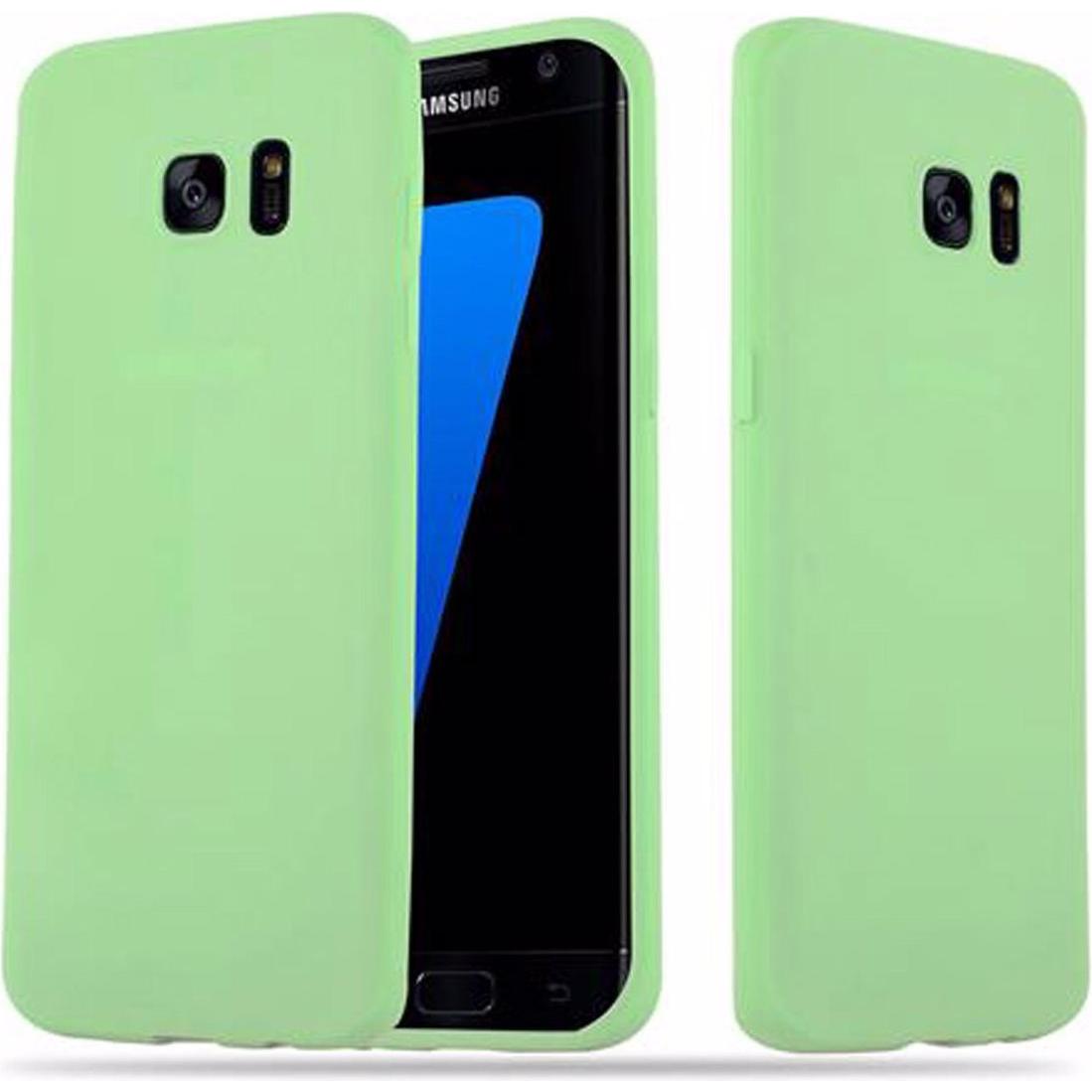 Cadorabo TPU Candy Cover (Samsung Galaxy S7 Edge), Smartphone Hülle, Grün