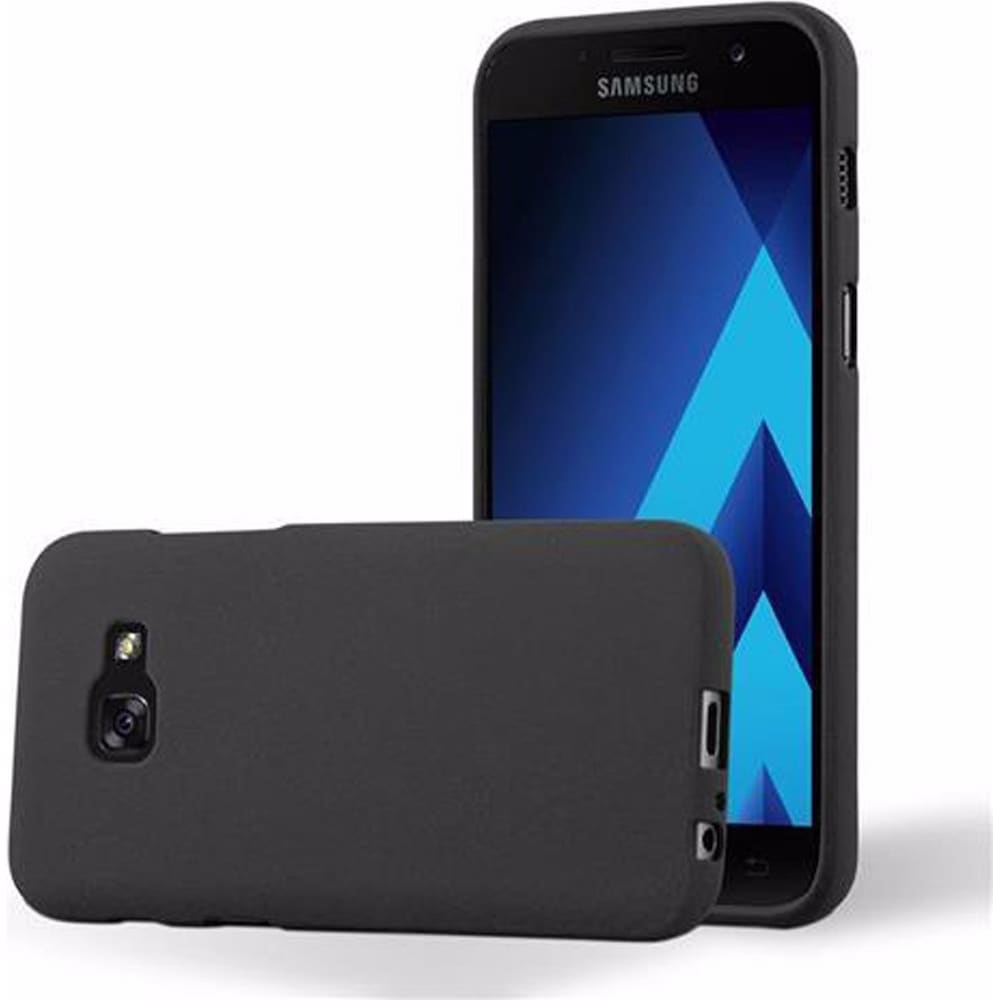 Cadorabo TPU Frosted Cover (Galaxy A3 (2017)), Smartphone Hülle, Schwarz