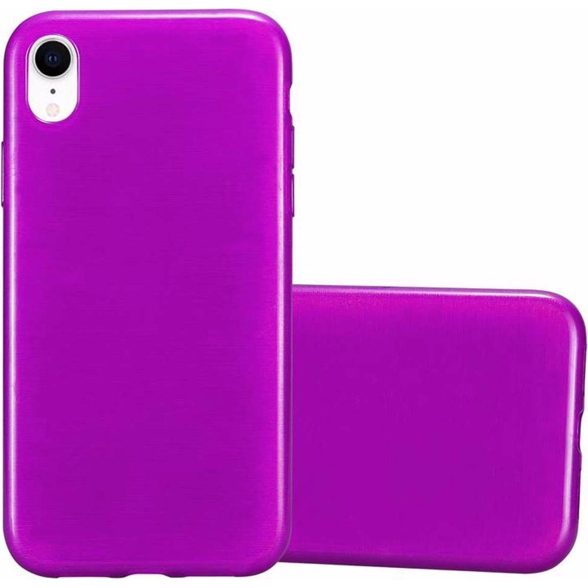 Cadorabo TPU Brushed Cover (Apple iPhone XR), Smartphone Hülle, Violett