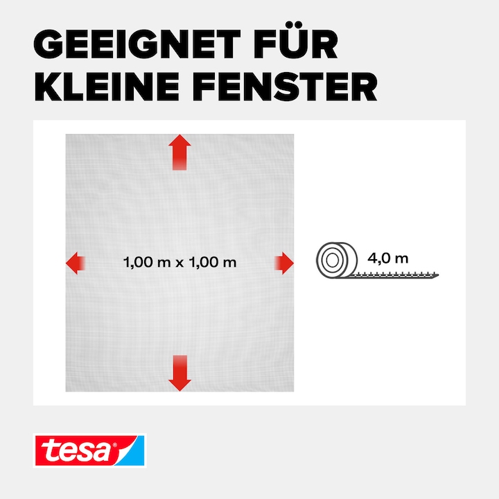 Actual product image tesa Insect screen STANDARD for windows, with Velcro tape, without drilling (100 x 100 cm)