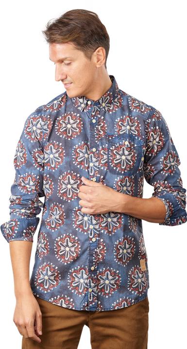 Produktbild Scotch & Soda Washed Poplin Shirt Long Sleeve Blue (L)