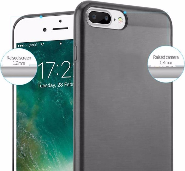 Image du produit Cadorabo Couverture TPU brossé (Apple iPhone 8 Plus, Apple iPhone 7 Plus, Apple iPhone 7s Plus)