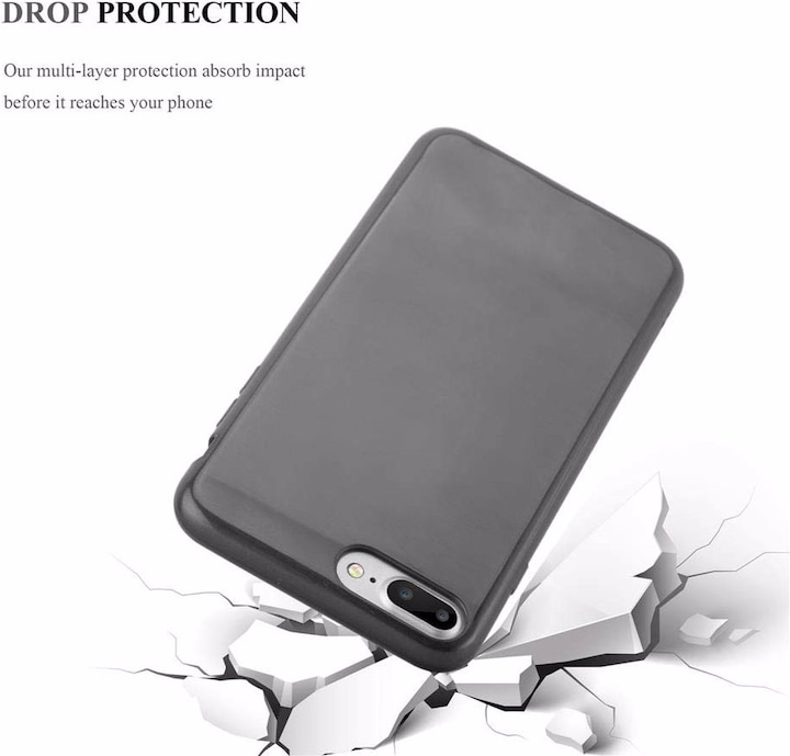 Image du produit Cadorabo Couverture TPU brossé (Apple iPhone 8 Plus, Apple iPhone 7 Plus, Apple iPhone 7s Plus)
