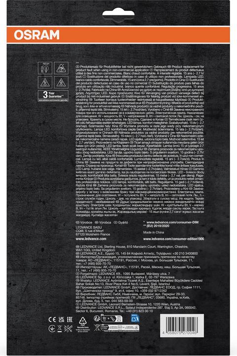 Image du produit Osram Vintage 1906 (E27, 5 W, 110 lm, 1 x, G)