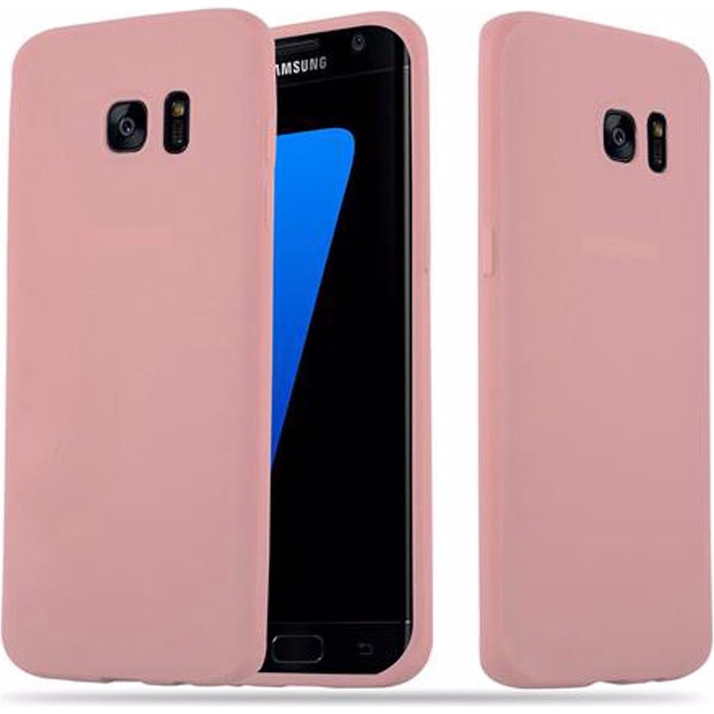 Cadorabo TPU Candy Cover (Samsung Galaxy S7 Edge), Smartphone Hülle, Rosa