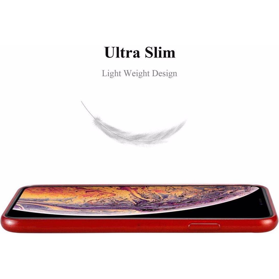 Thumbnail - Cadorabo TPU Brushed Cover (Apple iPhone XS Max), Smartphone Hülle, Rot