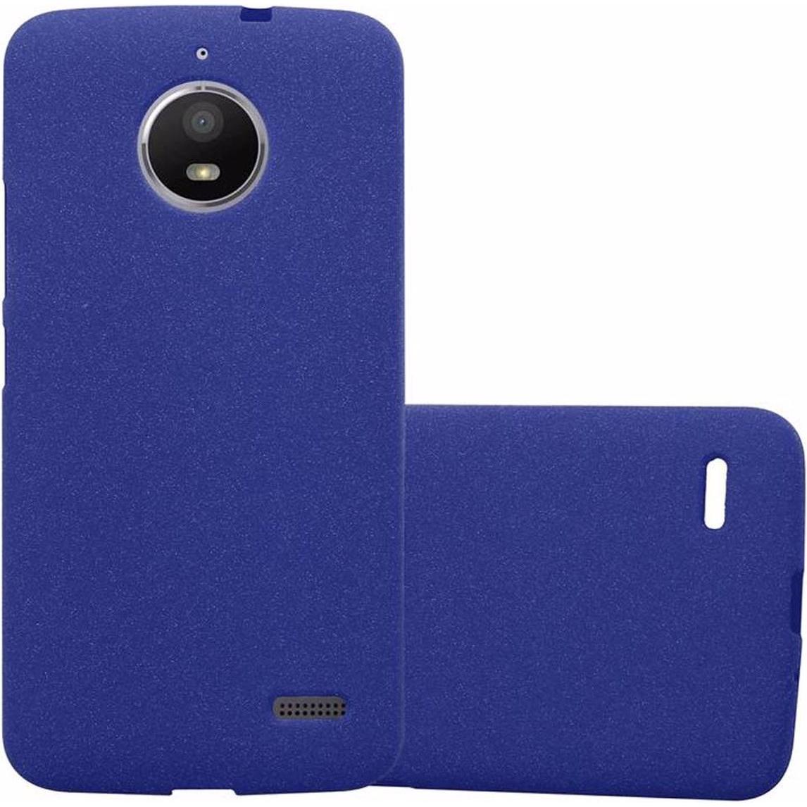 Cadorabo TPU Frosted Cover (Motorola Moto E4), Smartphone Hülle, Blau