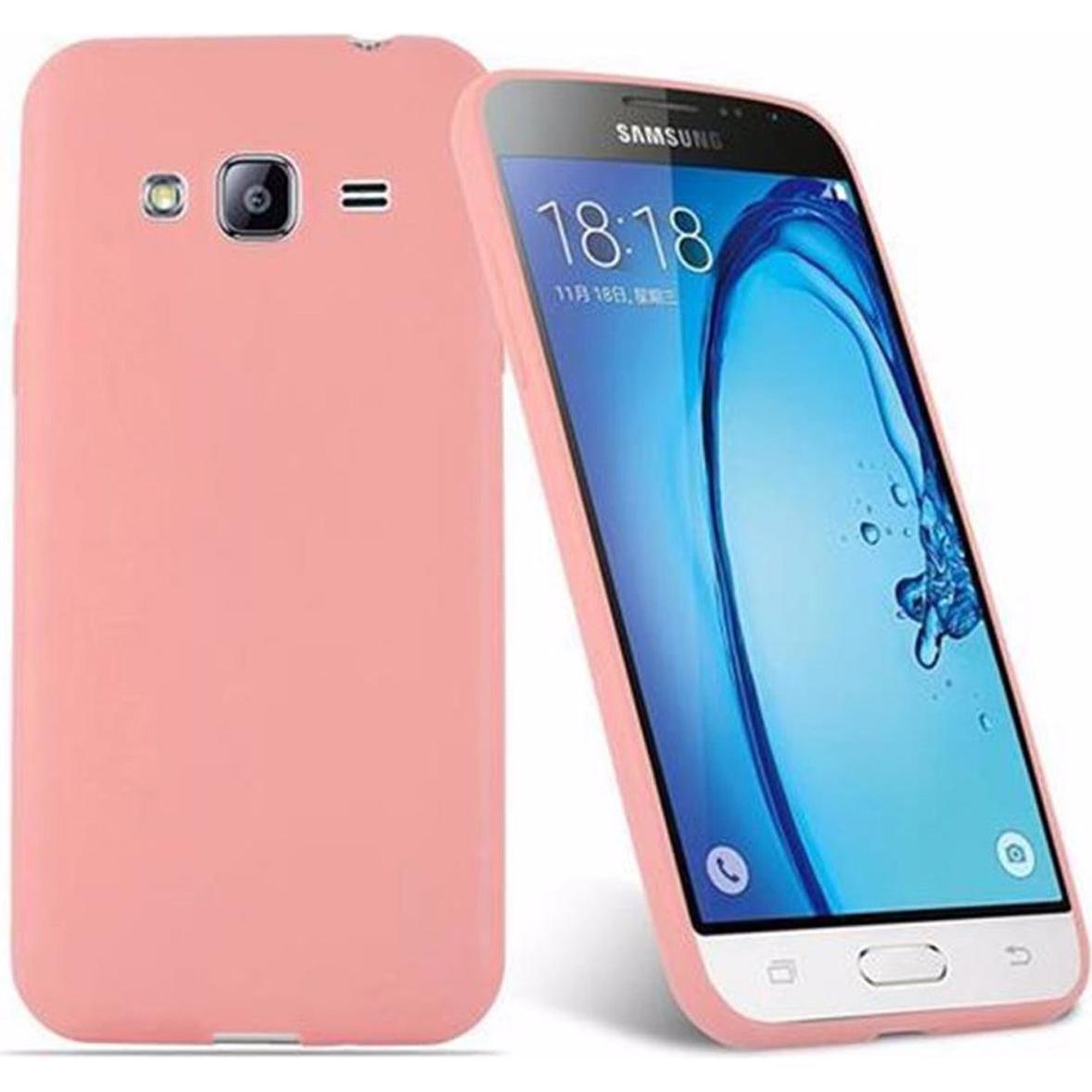 Thumbnail - Cadorabo TPU Candy Cover (Samsung Galaxy J3), Smartphone Hülle, Rosa