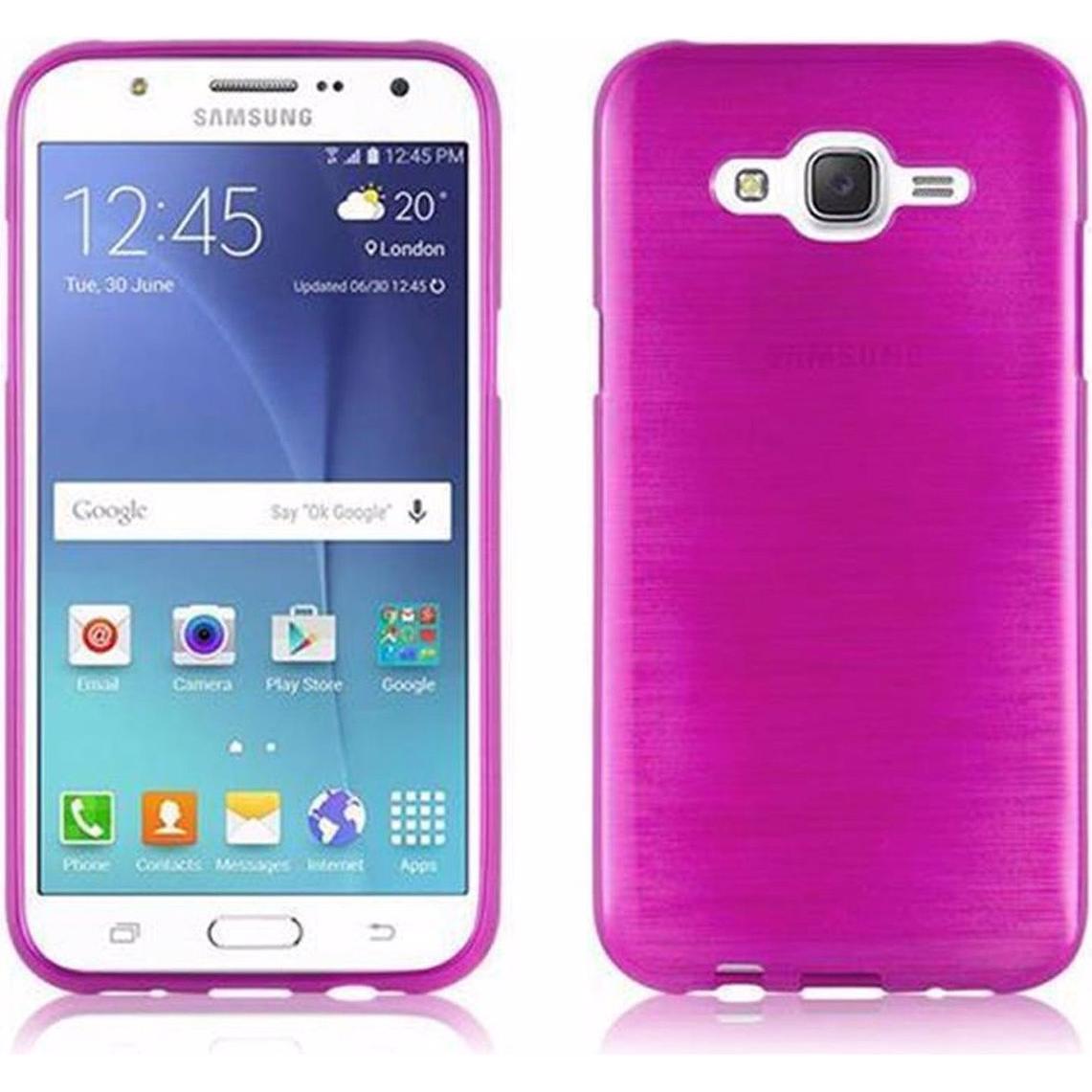 Cadorabo TPU Brushed Cover (Samsung Galaxy J5 (2015)), Smartphone Hülle, Rosa