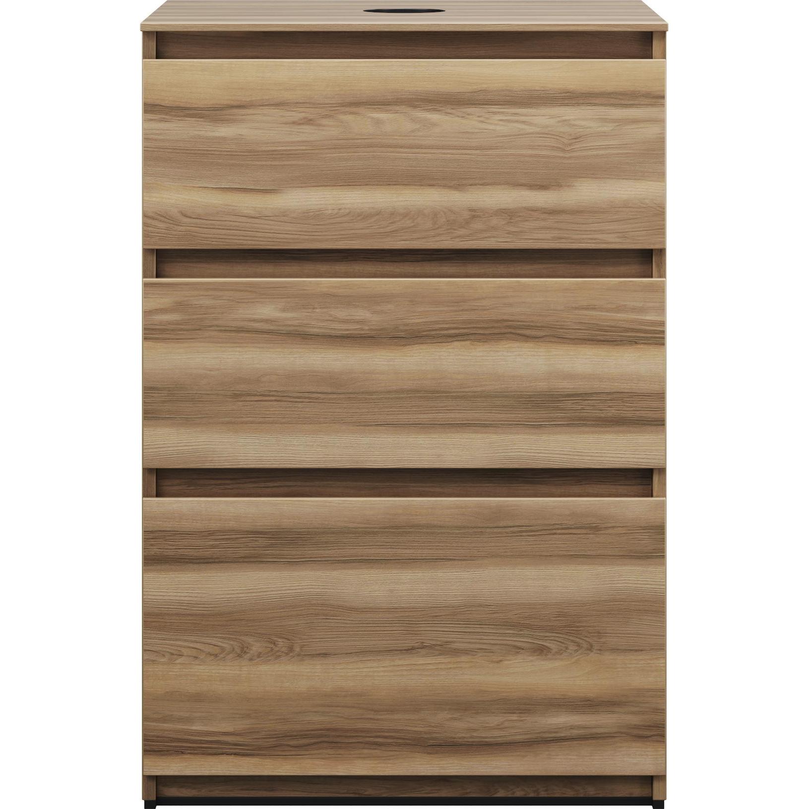 burgbad, Waschtischkonsole, Lin20 Waschtischunterschrank inklusive Konsolenplatte, 3 Auszüge, Tiefe 487mm, 602x487x900m