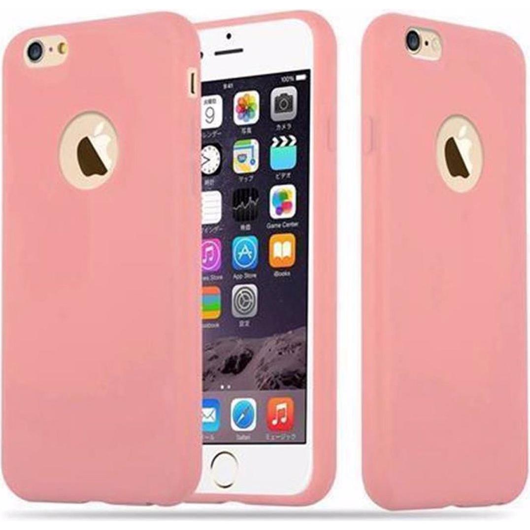 Cadorabo TPU Candy Cover (Apple iPhone 6), Smartphone Hülle, Rosa