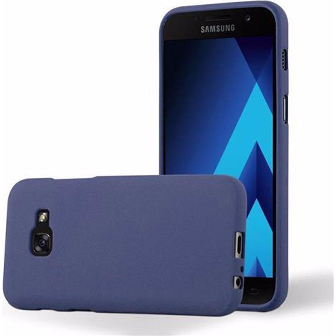 Cadorabo TPU Frosted Cover (Samsung Galaxy A3 (2017)), Smartphone Hülle, Blau