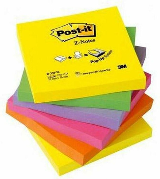 Actual product image Post-it Z-Notes refill Rainbow (76 x 76 mm)