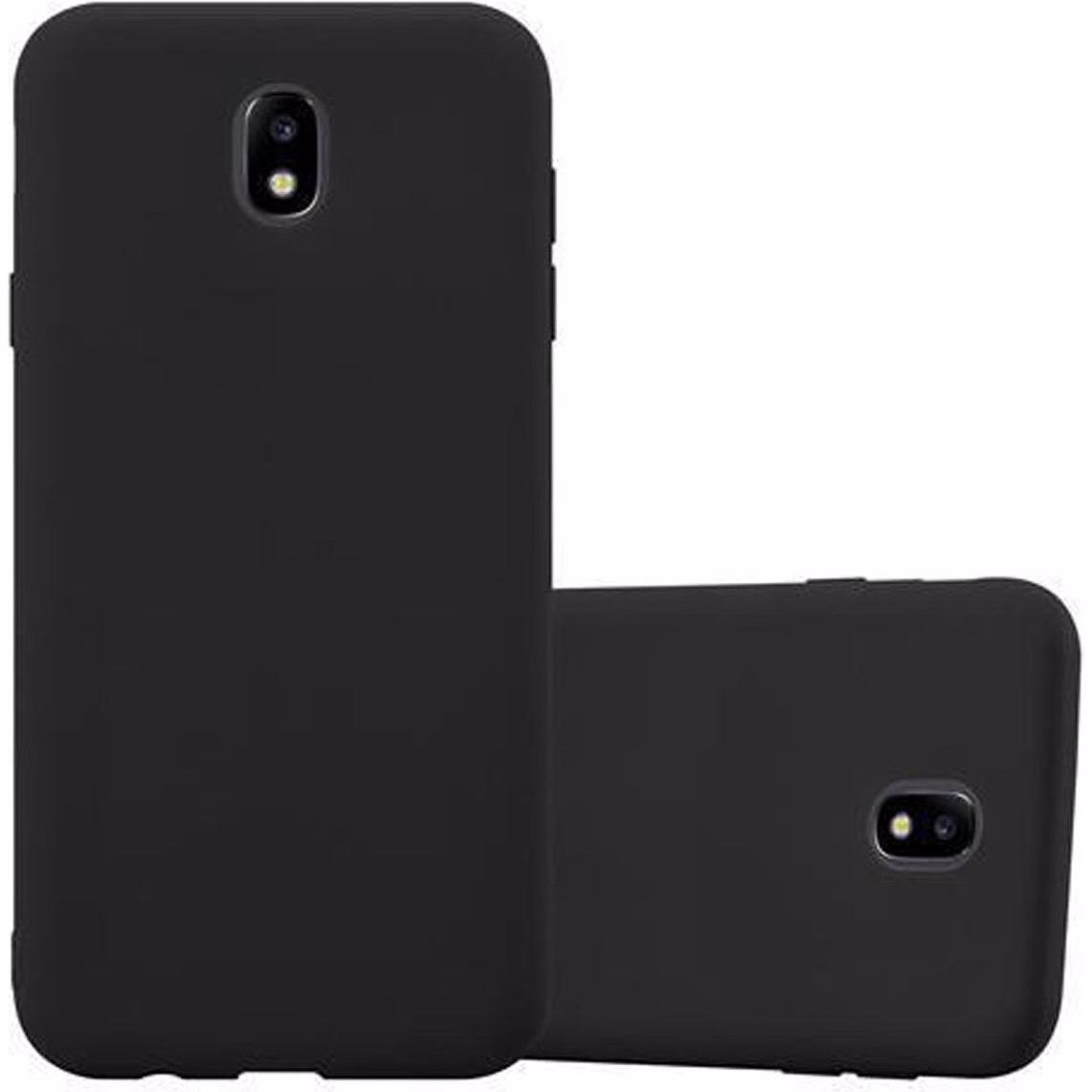 Cadorabo TPU Candy Cover (Samsung Galaxy J7 2017), Smartphone Hülle, Schwarz