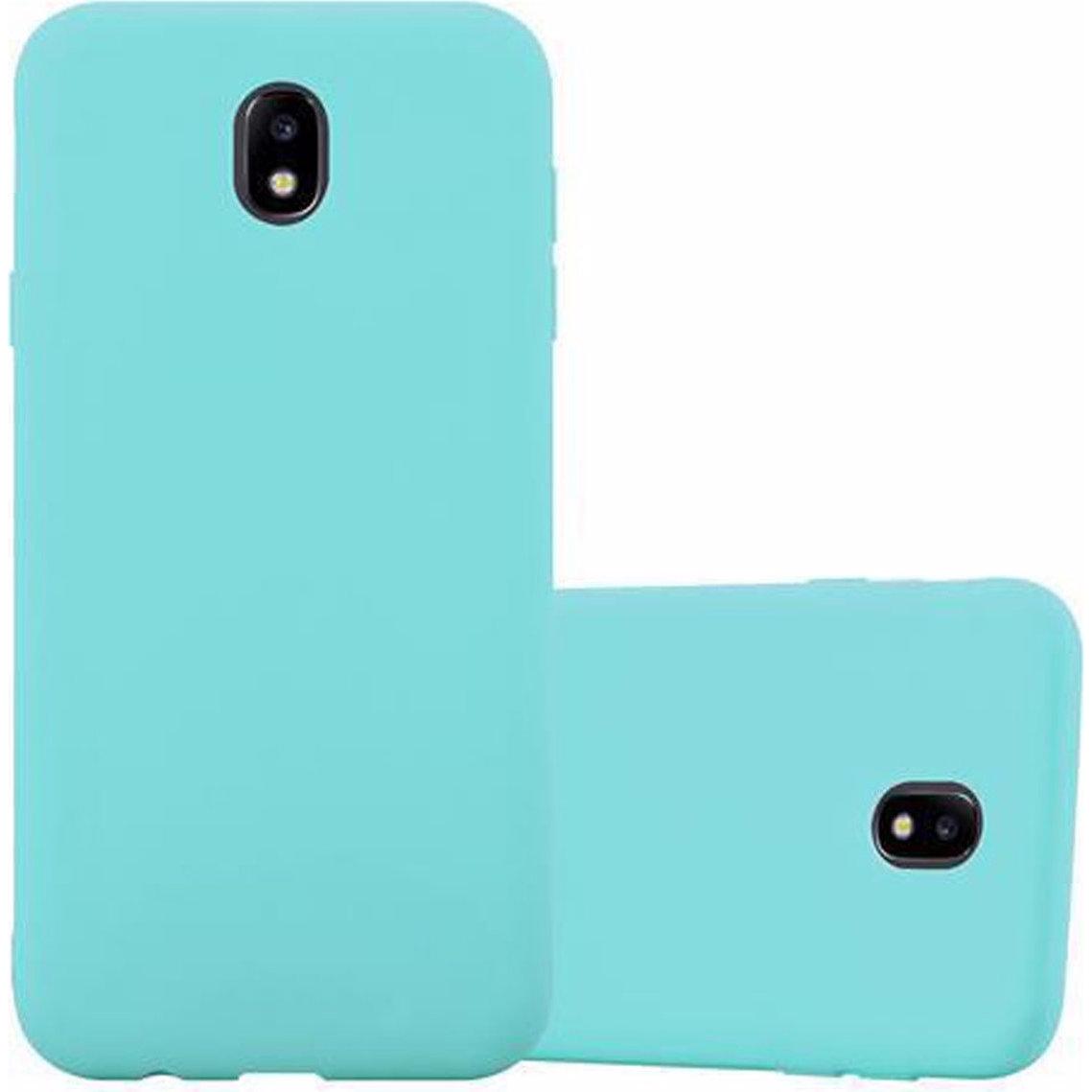 Cadorabo TPU Candy Cover (Samsung Galaxy J7 2017), Smartphone Hülle, Blau