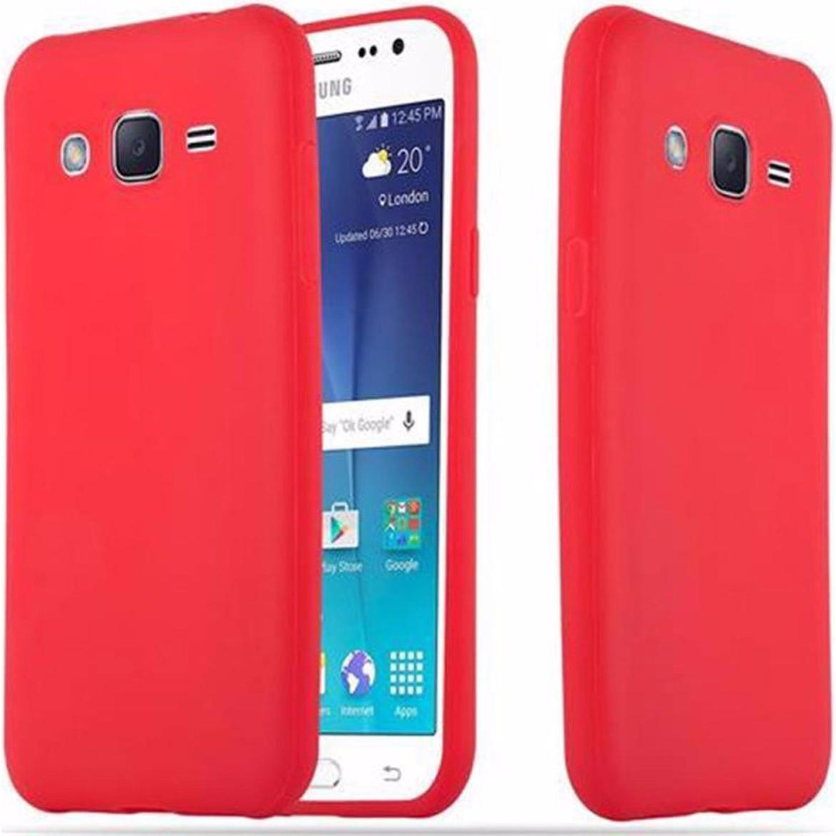 Cadorabo TPU Candy Cover (Samsung Galaxy J2), Smartphone Hülle, Rot