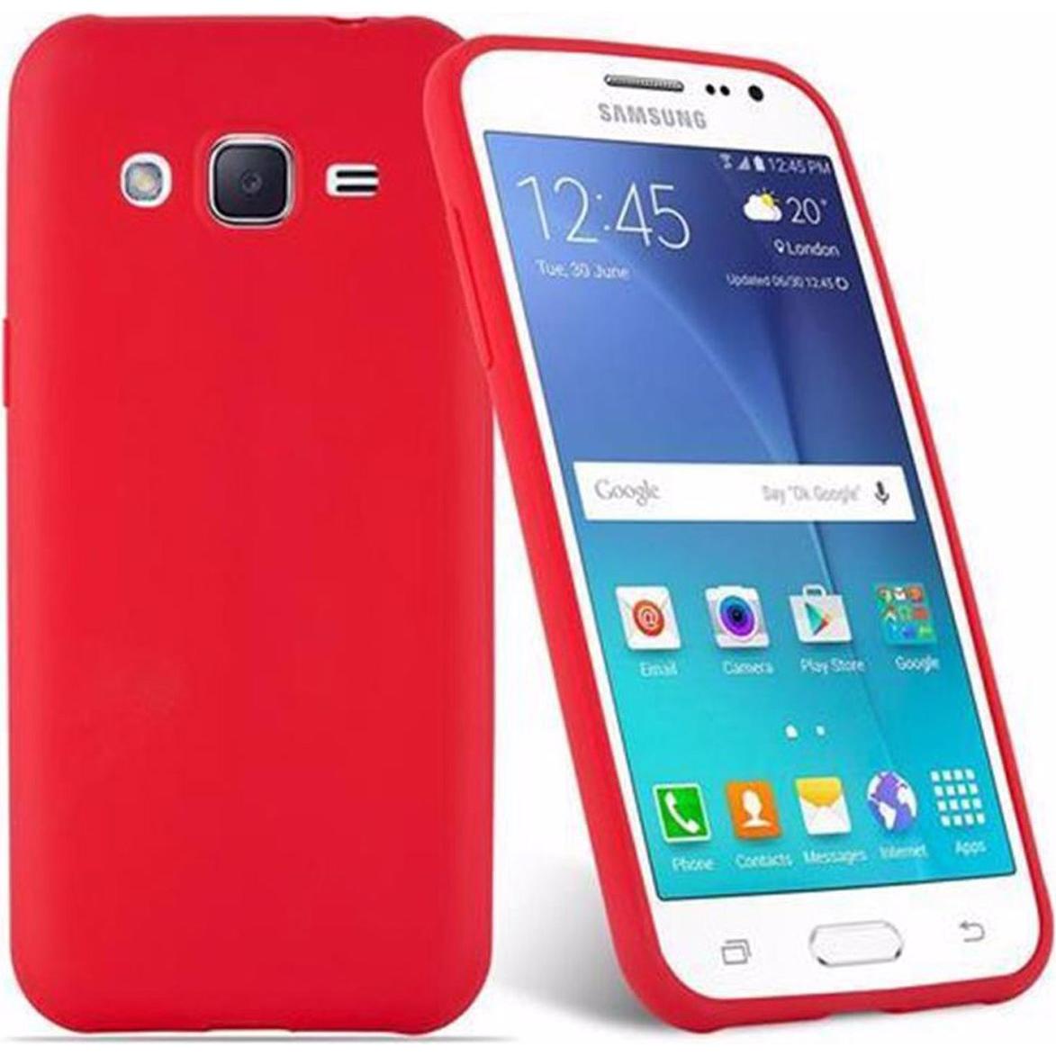 Thumbnail - Cadorabo TPU Candy Cover (Samsung Galaxy J2), Smartphone Hülle, Rot