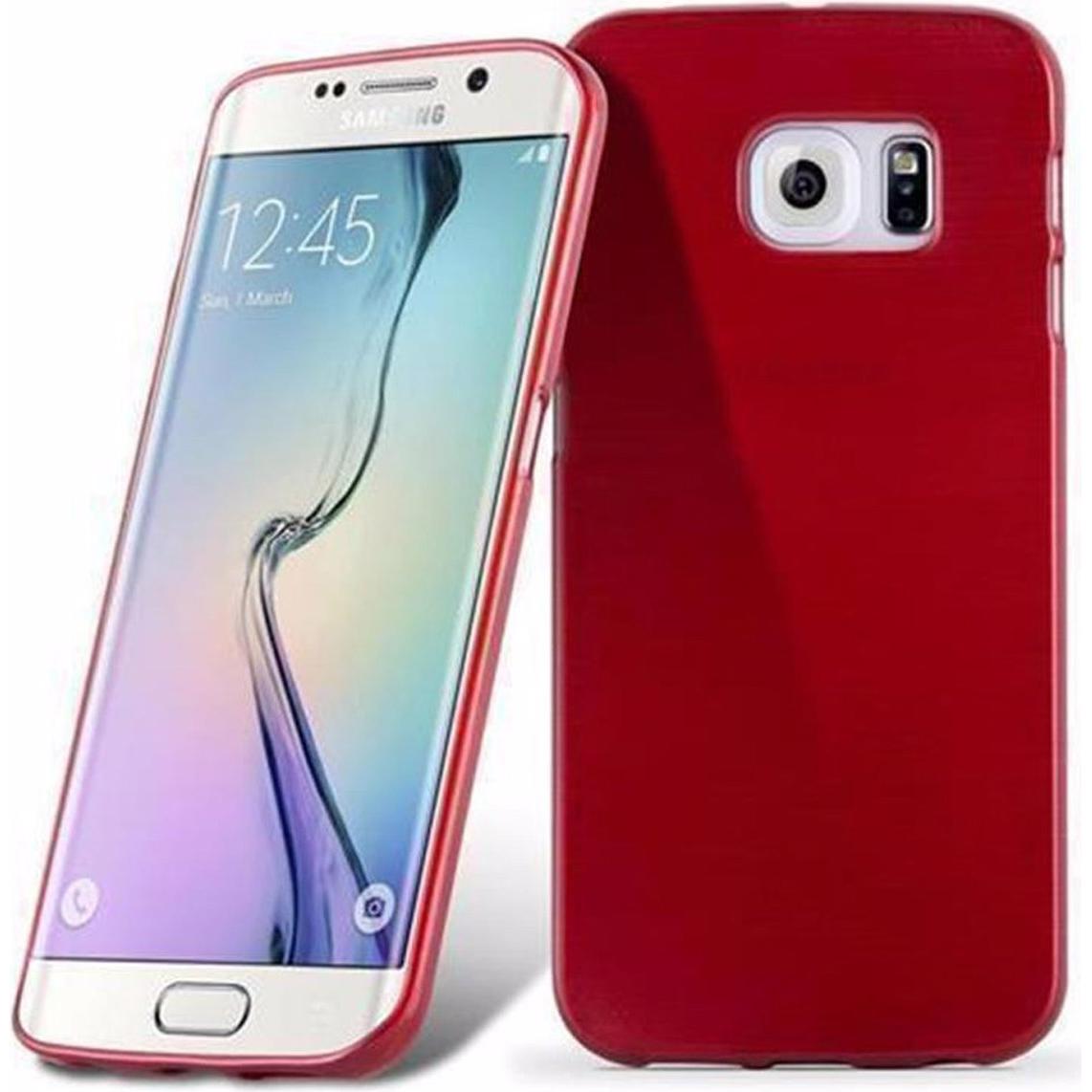 Thumbnail - Cadorabo TPU Brushed Cover (Samsung Galaxy S6 Edge), Smartphone Hülle, Rot