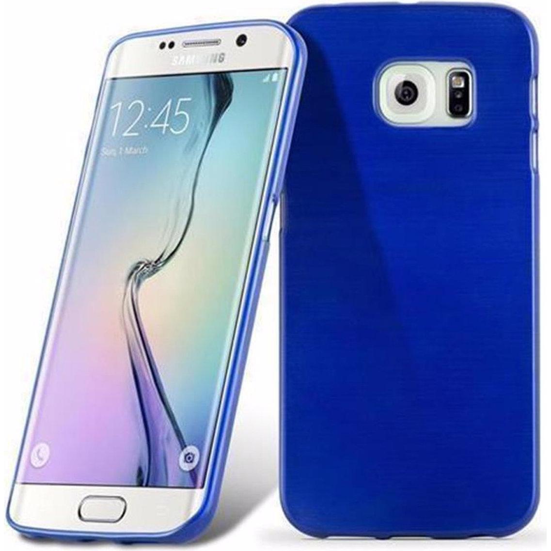 Thumbnail - Cadorabo TPU Brushed Cover (Samsung Galaxy S6 Edge), Smartphone Hülle, Blau