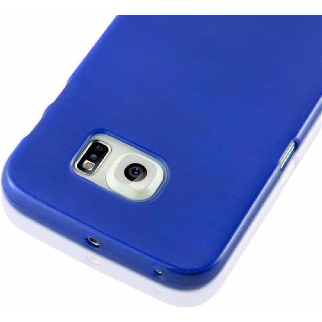Thumbnail - Cadorabo TPU Brushed Cover (Samsung Galaxy S6 Edge), Smartphone Hülle, Blau