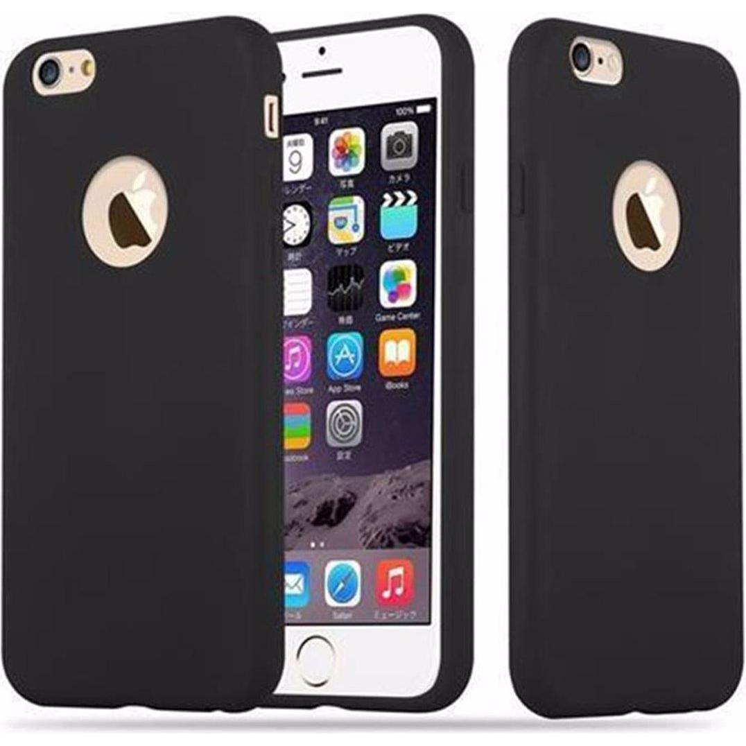 Cadorabo TPU Candy Cover (Apple iPhone 6), Smartphone Hülle, Schwarz