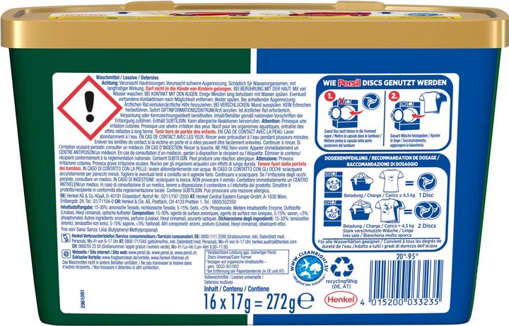 Actual product image Persil Universal Discs 16Wl (16 Washing cycles, Wash pods)