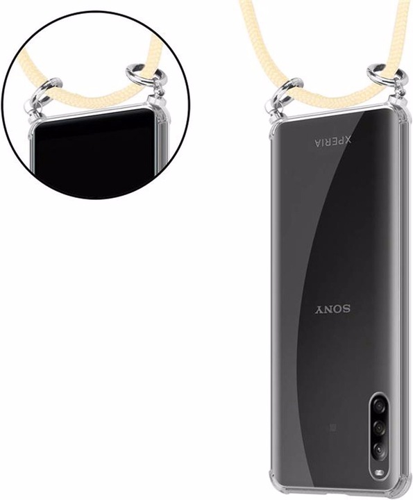Produktbild Cadorabo TPU Handy Kette SILBER Cover