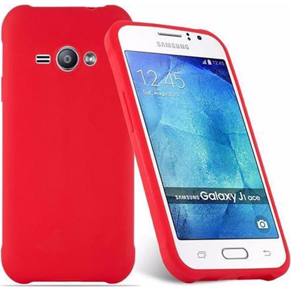 Thumbnail - Cadorabo TPU Candy Cover (Samsung Galaxy J1 Ace), Smartphone Hülle, Rot