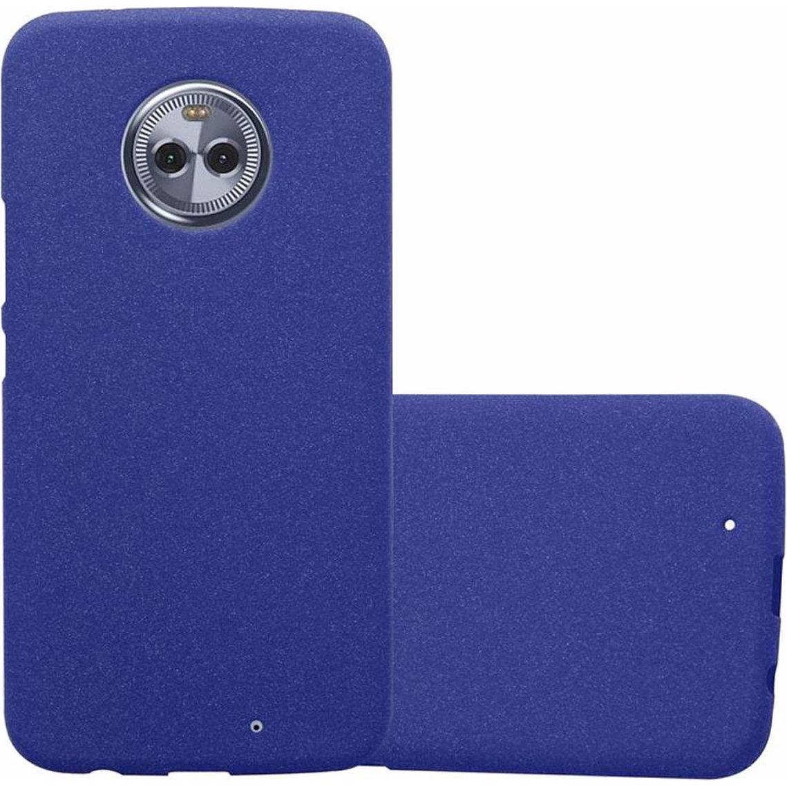 Cadorabo TPU Frosted Cover (Motorola Moto X4), Smartphone Hülle, Blau
