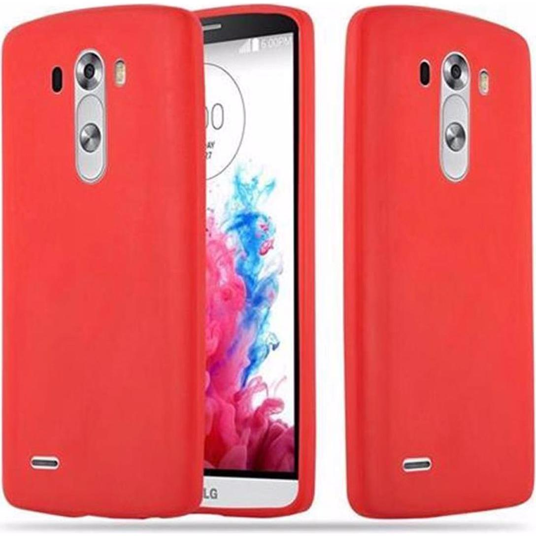 Cadorabo TPU Candy Cover (LG G3), Smartphone Hülle, Rot