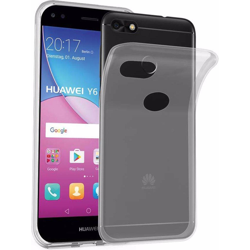 Cadorabo TPU Ultra Slim AIR Cover (Huawei Y6 Pro (2017)), Smartphone Hülle, Transparent