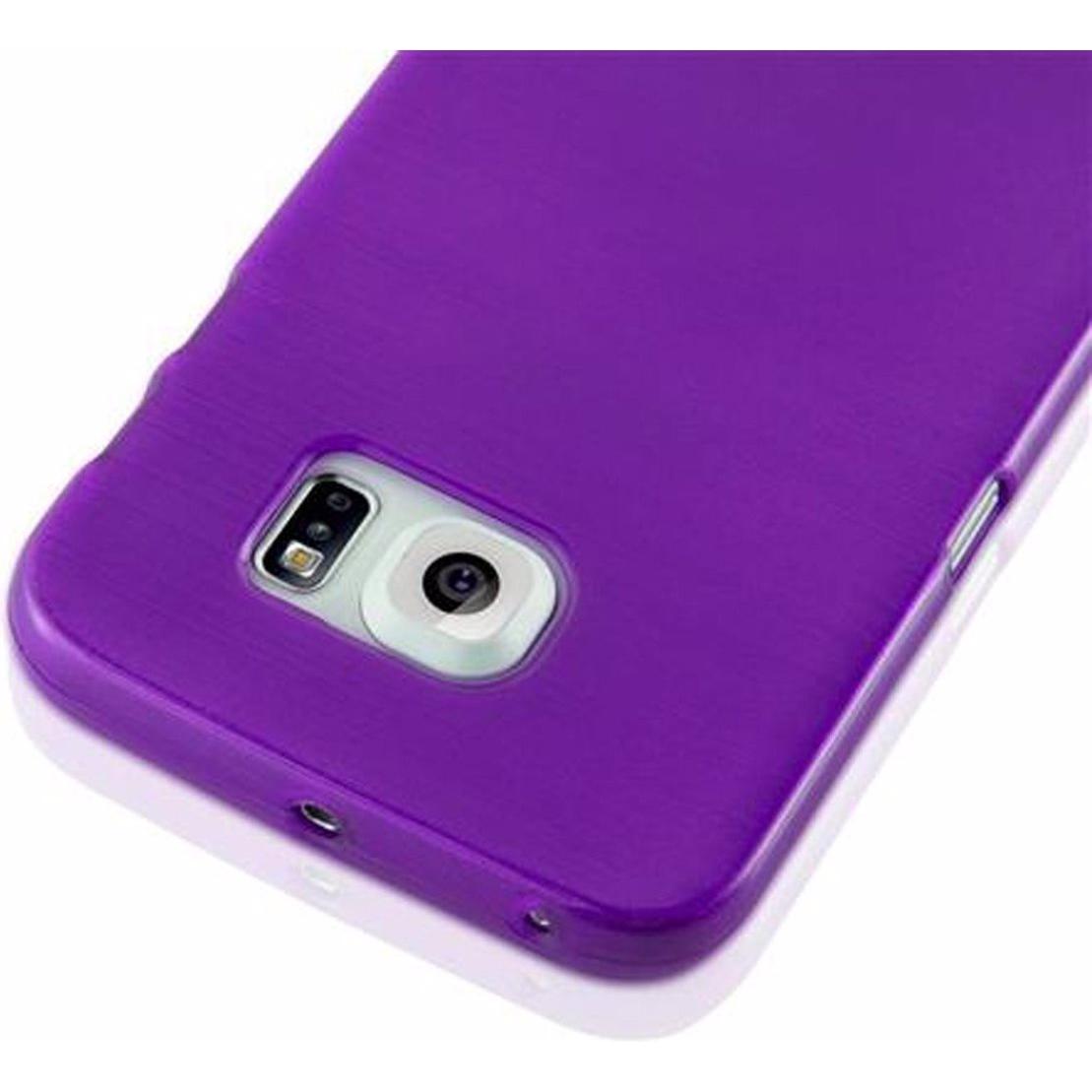 Thumbnail - Cadorabo TPU Brushed Cover (Samsung Galaxy S6 Edge), Smartphone Hülle, Violett