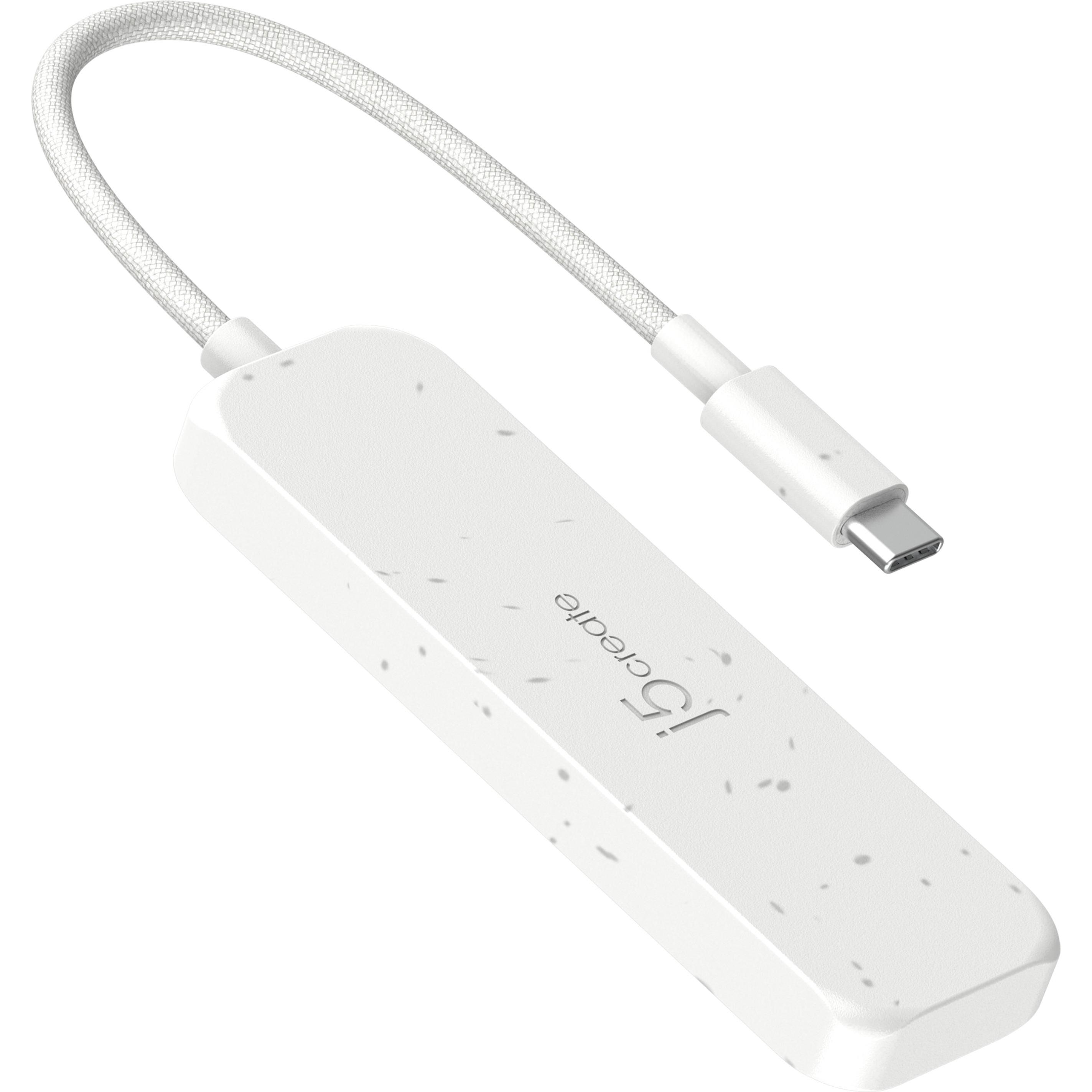 Thumbnail - j5Create Umweltfreundlicher USB-C-zu-Hub Typ C Gen 2 mit 4 Anschlüssen, USB 3.2 Gen 1 (3.1 Gen 1) Ty (USB-C, 4 Ports), D...