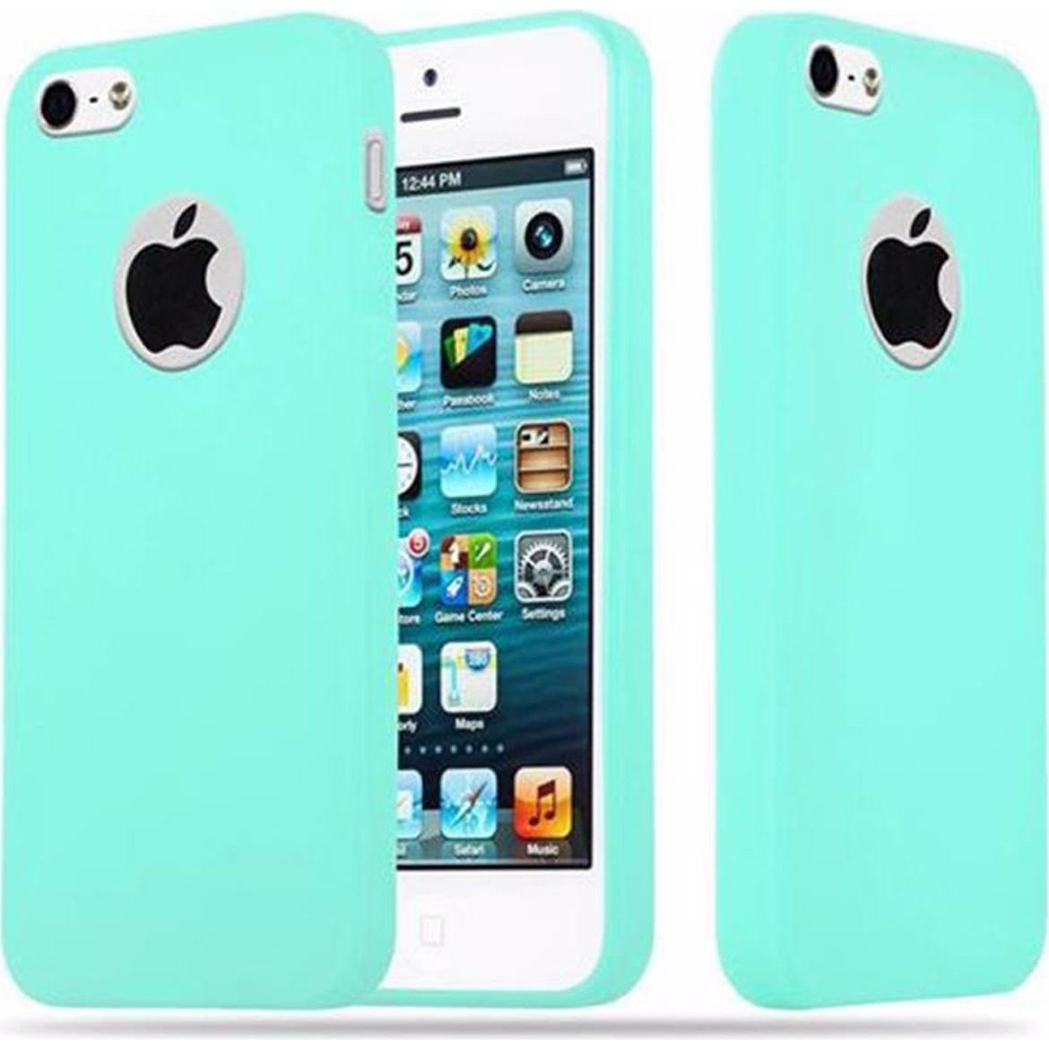 Cadorabo TPU Candy Cover (Apple iPhone 5), Smartphone Hülle, Blau